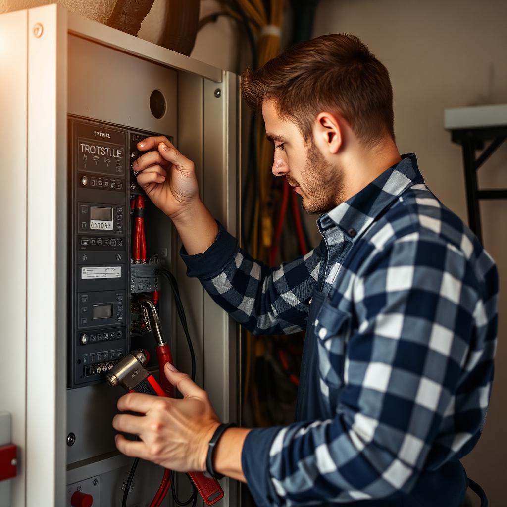Electricians at work